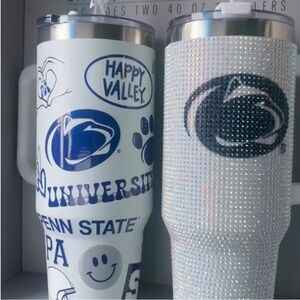 Penn State Stainless Steel Tumbler set- White & Blue